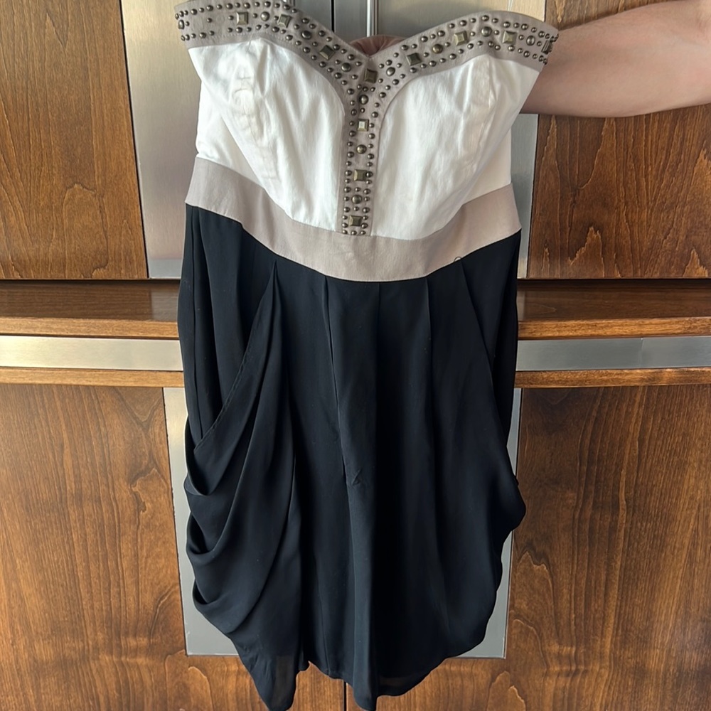 Strapless mini dress with stud detail size 6